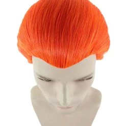HPO Men's All Back Orange Mens Wig | Cosplay Halloween Wig | Premium Breathable Capless Cap