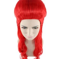 HPO Poison Womens Wig | Long Red Cosplay Wig | Premium Breathable Capless Cap Men's