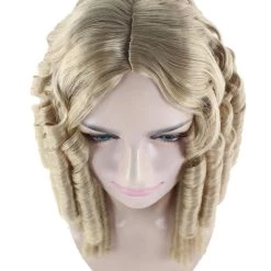 HPO Medieval Curly Womens Wig | Blonde Celebrity Halloween Wig | Premium Breathable Capless Cap Men's