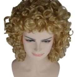 HPO Men's Womens Medium Curly Olympian Lady Wigs Collections | Cosplay Halloween Wigs | Premium Breathable Capless Cap