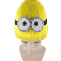 HPO Animation Yellow Mens Wig | Yellow Cartoon Wig | Premium Breathable Capless Cap Men's