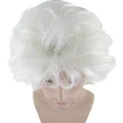 HPO Men's Crazy Scientist Mens Wig | White Cosplay Halloween Wig | Premium Breathable Capless Cap