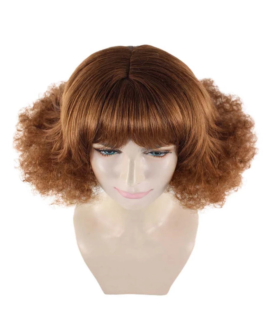 HPO Women's 1920's Hollywood Starlet Womens Wig | Brown Vintage Wig | Premium Breathable Capless Cap
