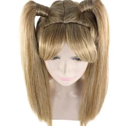 HPO Men's Lolita Cosplay Womens Wig | Long Blond Ponitail Character Wig | Premium Breathable Capless Cap