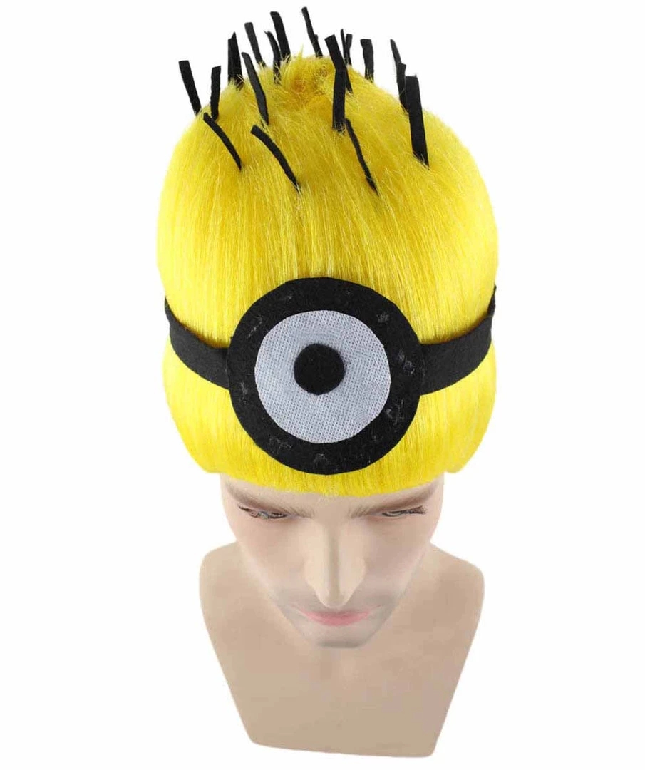 HPO Animation Yellow Mens Wig | Short Yellow Wig | Premium Breathable Capless Cap