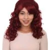 HPO Silver Screen Sensation Womens Red Adult Wig | Movie Character Cosplay Halloween Wig | Premium Breathable Capless Cap