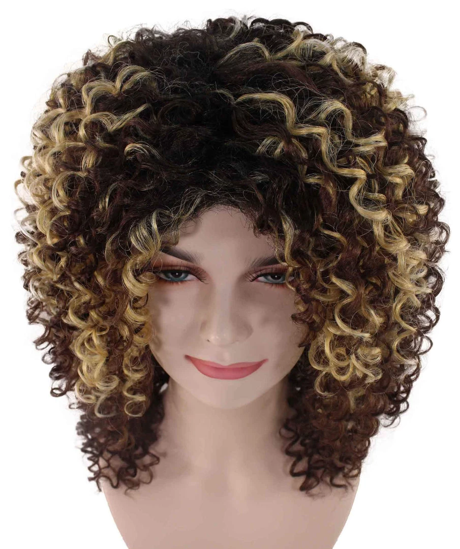 BC Pop Goddess | Women's Brown Color Curly Shoulder Length Trendy Pop Goddess Wig