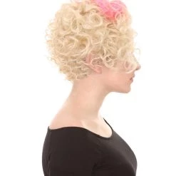 HPO Womens Flapper Girl Wig | Fancy Pink Blond Halloween Wig | Premium Breathable Capless Cap Men's