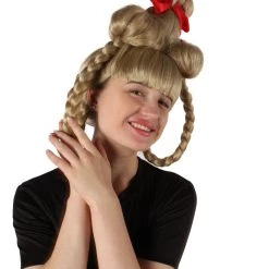 HPO Adult Women's Christmas Classic Story Character Wigs With Bending Braids
