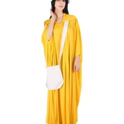 HPO Adult Women's Robe Handmaid With Bag And Bonnet Costume | Orange Cosplay Costume