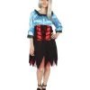 HPO Adult Women's Sexy Pirate Costume | Lt Blue Cosplay Costume