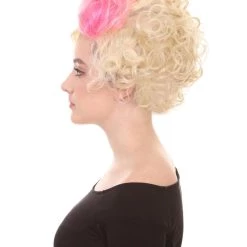 HPO Womens Flapper Girl Wig | Fancy Pink Blond Halloween Wig | Premium Breathable Capless Cap Men's