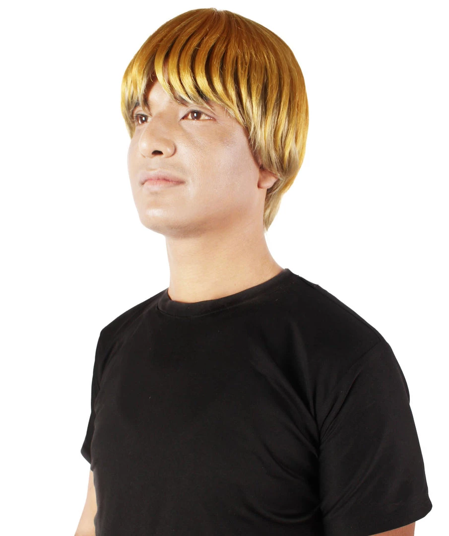 HPO Adult Men's Anime Manga Titan Attack Blonde Undercut Wig