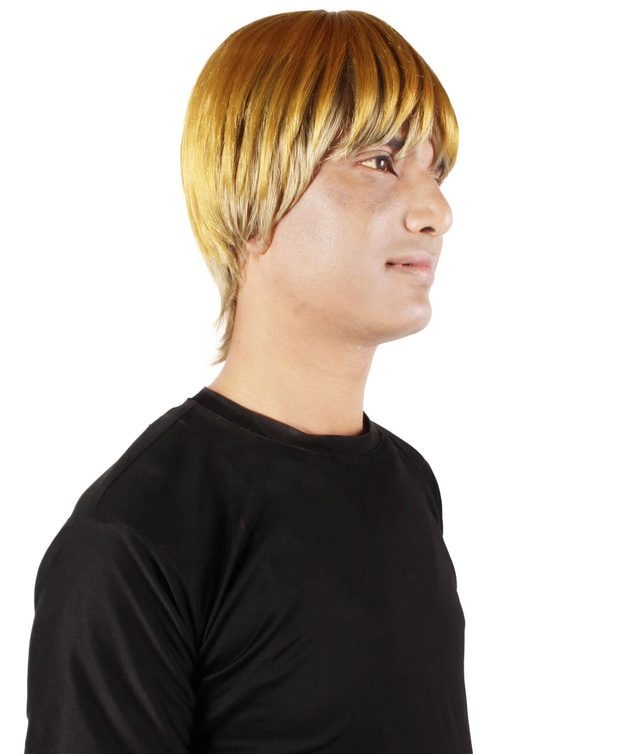 HPO Adult Men's Anime Manga Titan Attack Blonde Undercut Wig