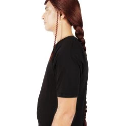 HPO Adult Men's Humanoid Warrior Braided Dark Auburn Wig