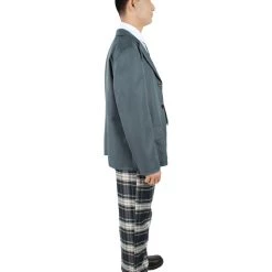 HPO Adult Men's Korean Zombie Bloodstain School Uniform With Grey Blazer | Multiple Size Options