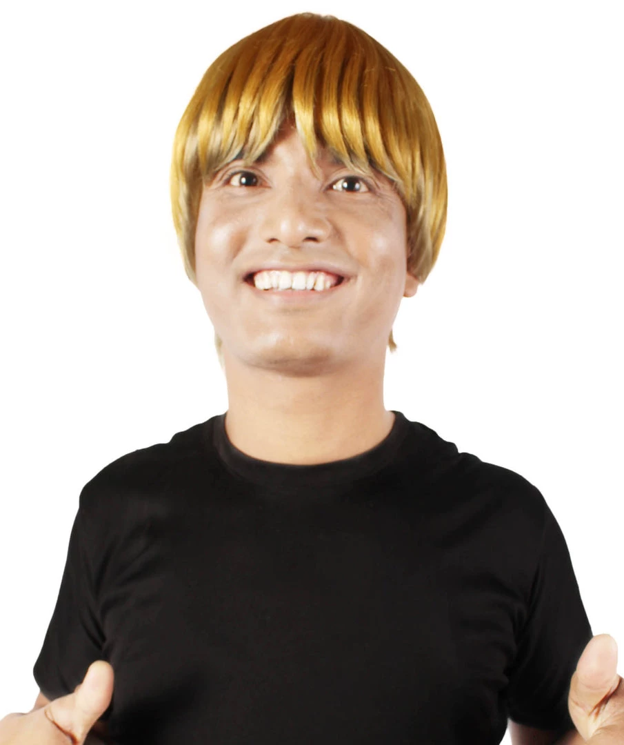 HPO Adult Men's Anime Manga Titan Attack Blonde Undercut Wig