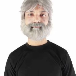 Adult Men's 10" Short Length Halloween Cosplay John Thorton Costume Wig, Synthetic Soft Fiber Hair With Long Beard Included | HPO