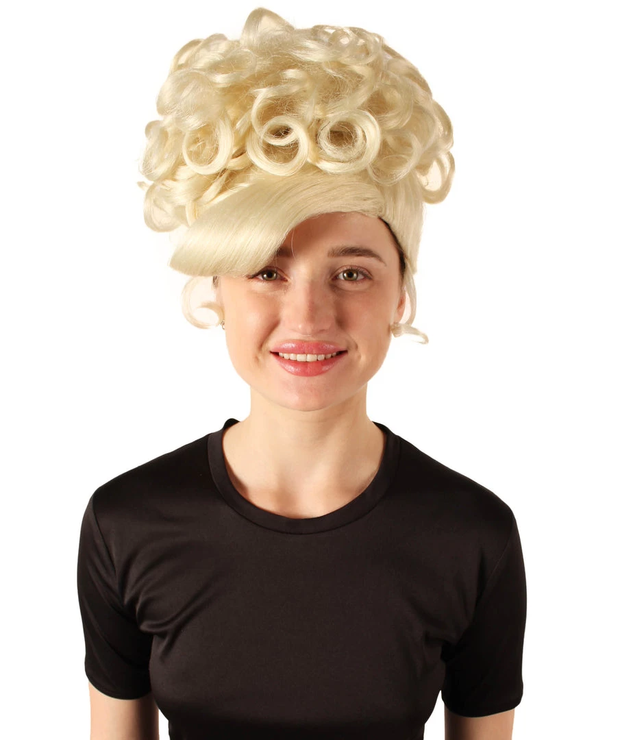 HPO Adult Women's Blonde American Rapper Curly Updo High Fashion Wig