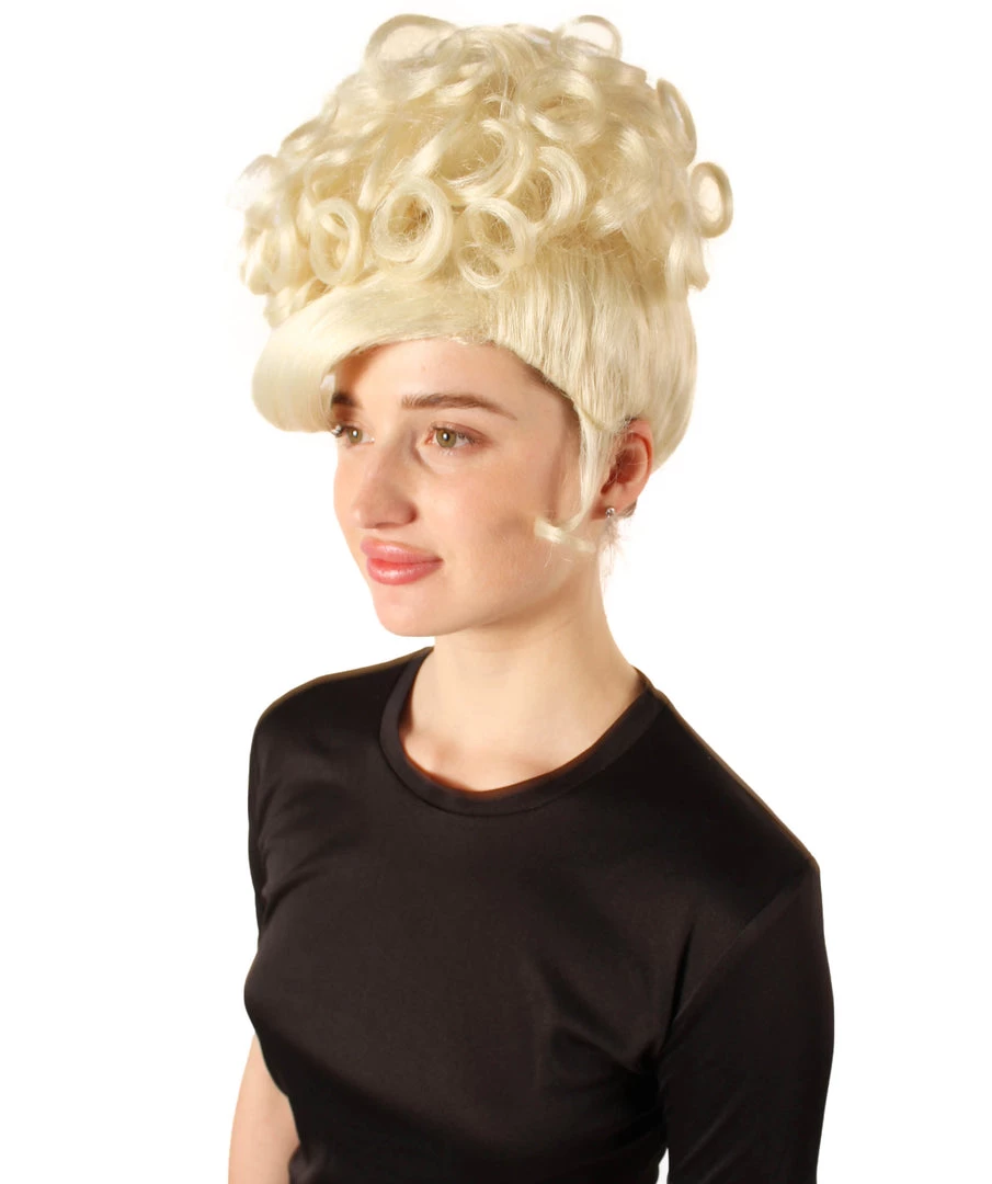HPO Adult Women's Blonde American Rapper Curly Updo High Fashion Wig