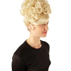 HPO Adult Women's Blonde American Rapper Curly Updo High Fashion Wig