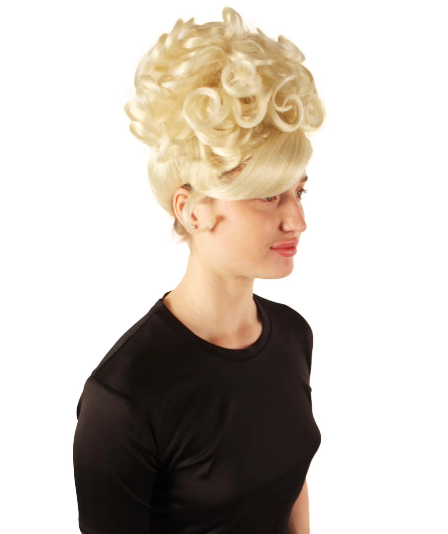 HPO Adult Women's Blonde American Rapper Curly Updo High Fashion Wig