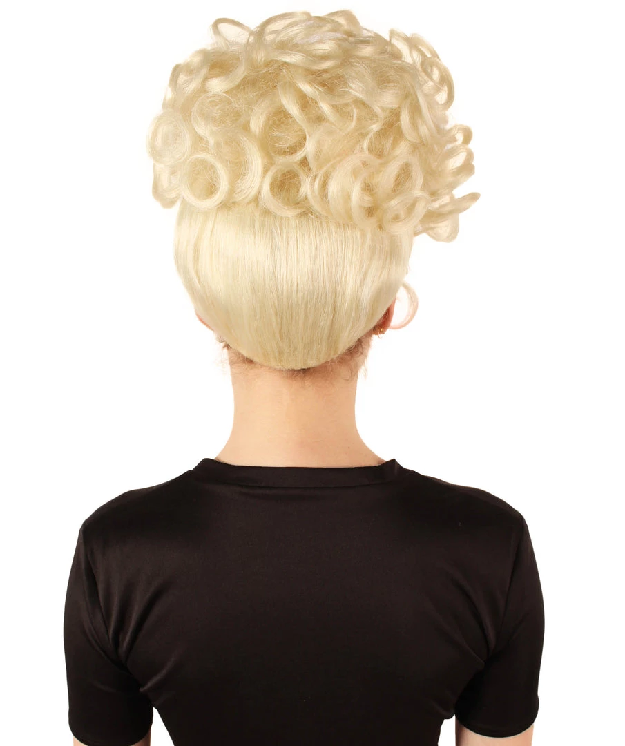 HPO Adult Women's Blonde American Rapper Curly Updo High Fashion Wig