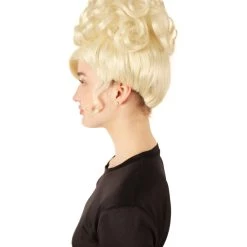 HPO Adult Women's Blonde American Rapper Curly Updo High Fashion Wig
