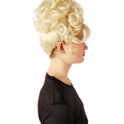 HPO Adult Women's Blonde American Rapper Curly Updo High Fashion Wig