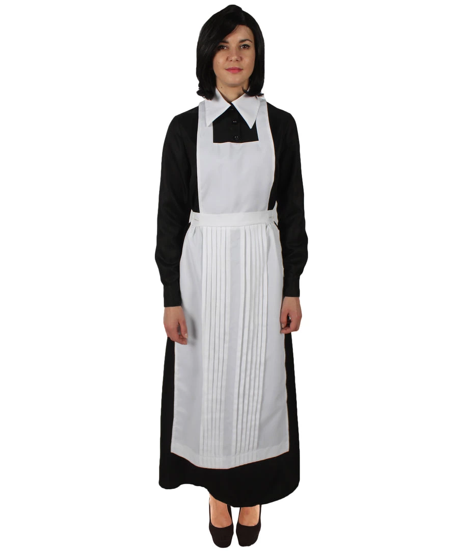 HPO Adult Women’s 55” Long Black And White Anime Movie Maid Costume