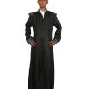 HPO Adult Men's Warlock Coat Vampire Lord Victorian Steampunk Costume | Black Halloween Costume
