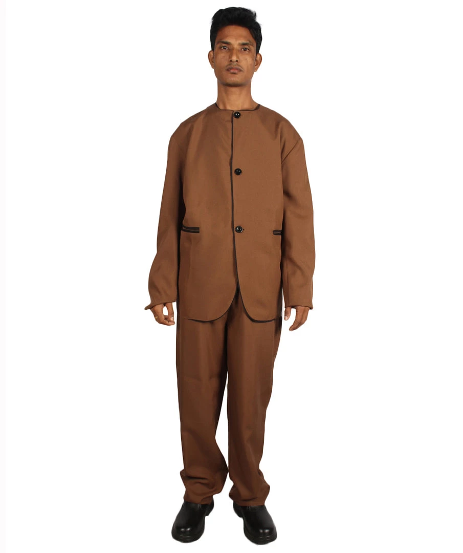 HPO Adult Men's 70's Singer Costume | Brown Cosplay Costume