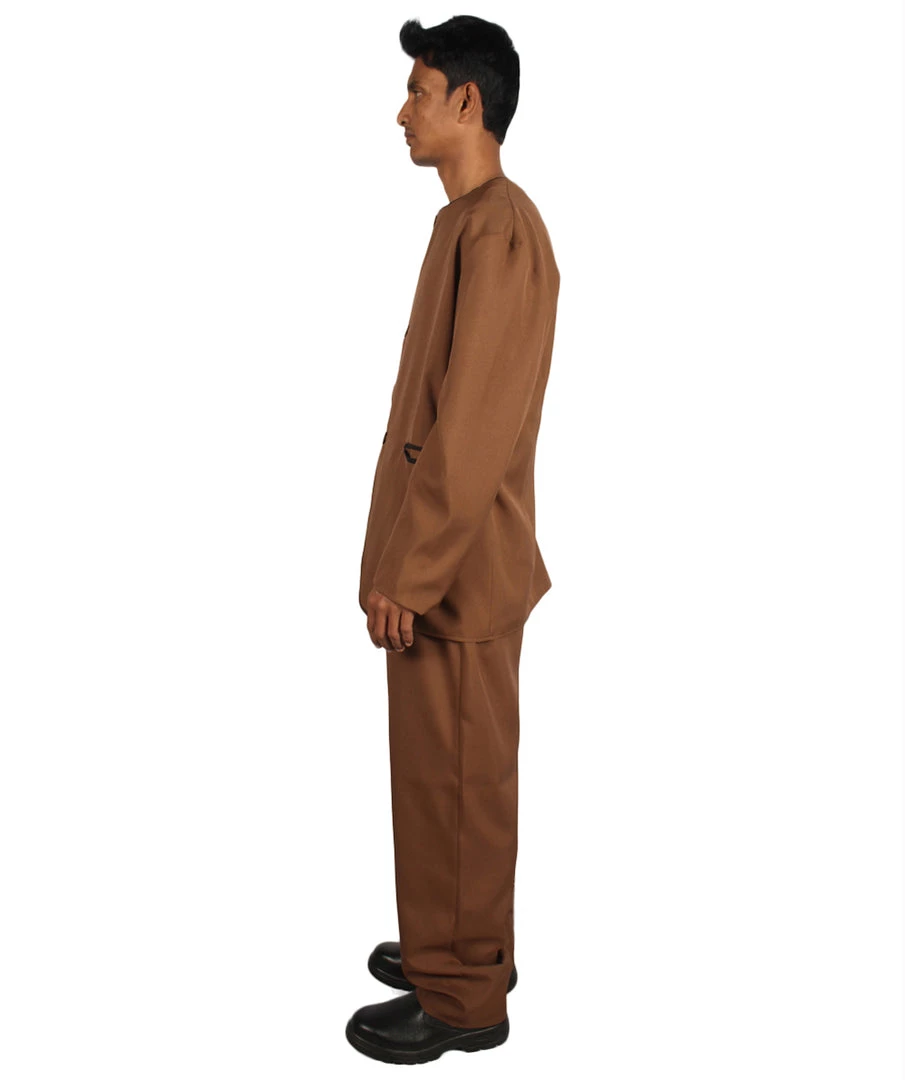HPO Adult Men's 70's Singer Costume | Brown Cosplay Costume