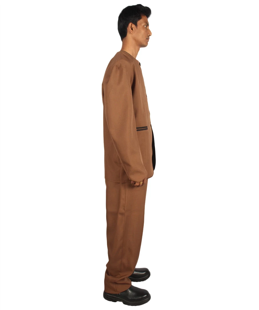 HPO Adult Men's 70's Singer Costume | Brown Cosplay Costume