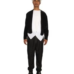 HPO Adult Men's Zombie Costume | Black & White Halloween Costume