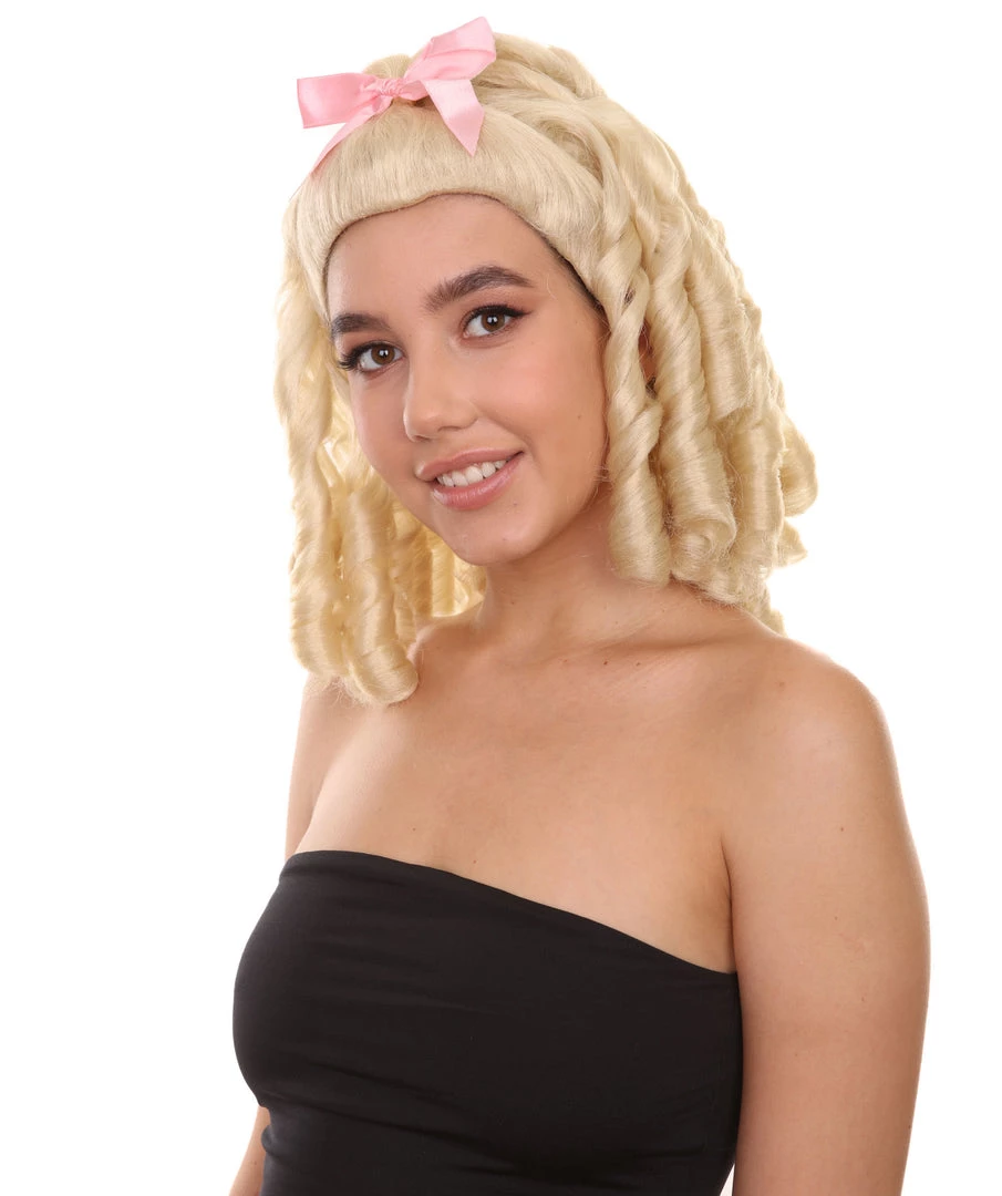 HPO Womens Blonde Princess Wig | Dreadlock Medium Royal Cosplay Halloween Wig | Premium Breathable Capless Cap Women's