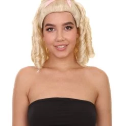 HPO Womens Blonde Princess Wig | Dreadlock Medium Royal Cosplay Halloween Wig | Premium Breathable Capless Cap Women's