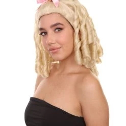 HPO Womens Blonde Princess Wig | Dreadlock Medium Royal Cosplay Halloween Wig | Premium Breathable Capless Cap Women's