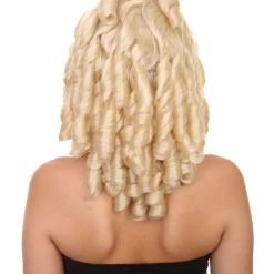 HPO Womens Blonde Princess Wig | Dreadlock Medium Royal Cosplay Halloween Wig | Premium Breathable Capless Cap Women's