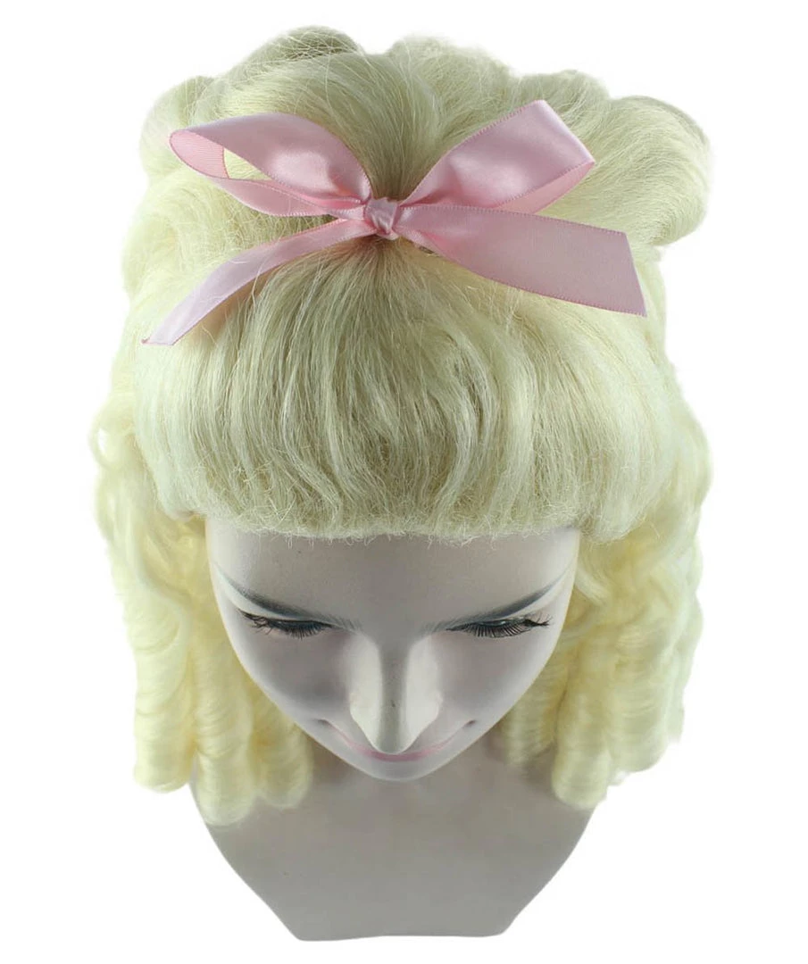 HPO Womens Blonde Princess Wig | Dreadlock Medium Royal Cosplay Halloween Wig | Premium Breathable Capless Cap Women's