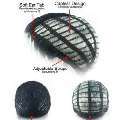 HPO Women's Womens Singer Bun Wigs | Song Contest | Black & White Celebrity Wigs | Premium Breathable Capless Cap