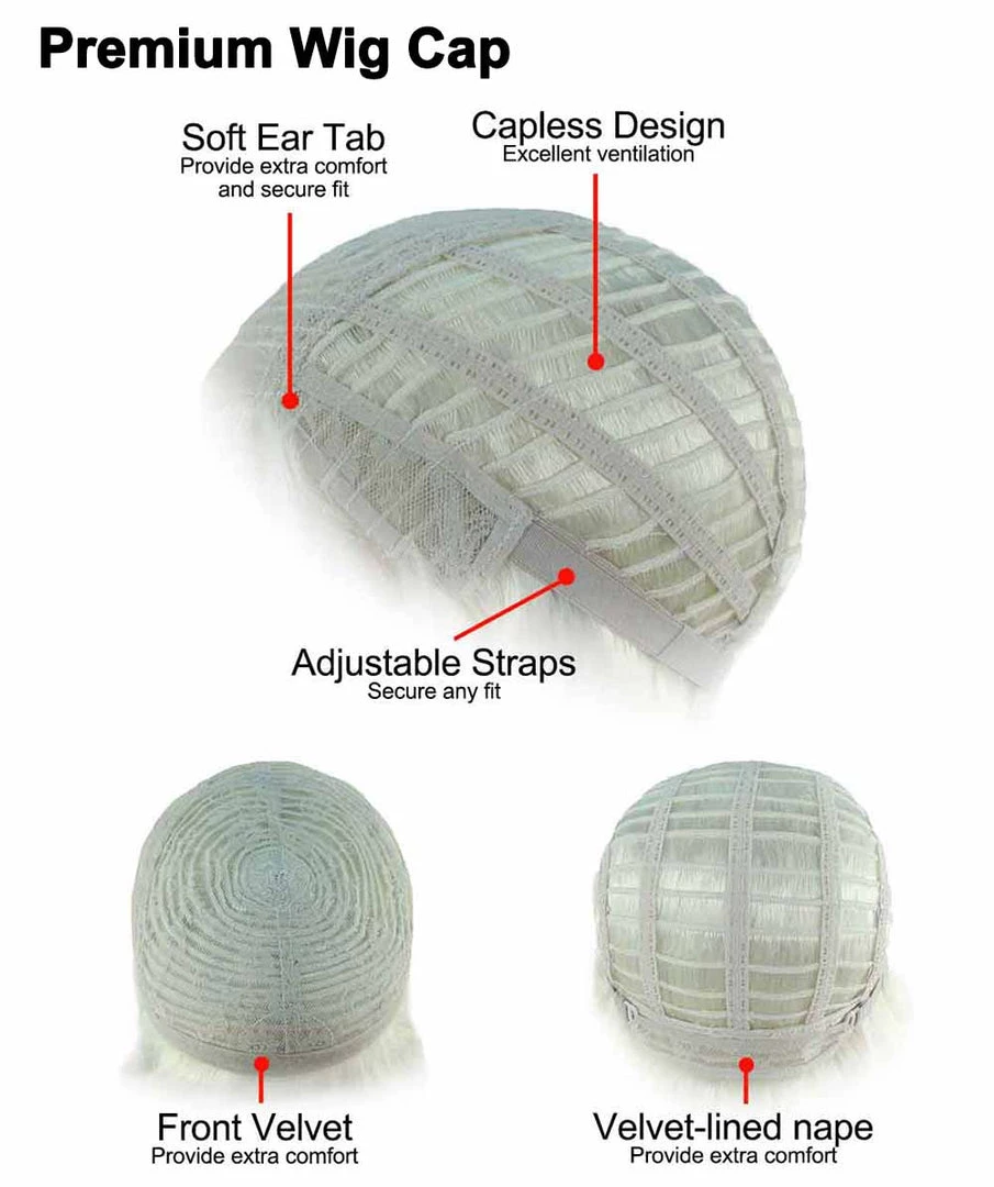 HPO Women's Womens Grandma Wig | White Traditional TV/Movie Party Ready Fancy Cosplay Halloween Wig | Premium Breathable Capless Cap