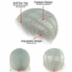 HPO Men's Mens Colonial Judge Historical White Wigs | Premium Breathable Capless Cap