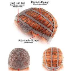 HPO Blocks Men's Wig | Burgundy TV/Movie Wigs | Premium Breathable Capless Cap