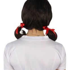 Men's HPO Adult Women’s Island Girl Mary Ann Sitcom Brown Pigtail Wig