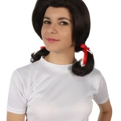 Men's HPO Adult Women’s Island Girl Mary Ann Sitcom Brown Pigtail Wig