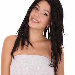HPO Long Black Dreadlock Women's Wig | Dramatical Dreadlock Wig | Premium Breathable Capless Cap