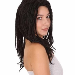 HPO Long Black Dreadlock Women's Wig | Dramatical Dreadlock Wig | Premium Breathable Capless Cap