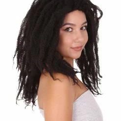 HPO Side Part Dreadlock Style Wigs | Dreadlock Hairstyle | Premium Breathable Capless Cap Women's
