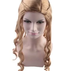 HPO Men's Womens Renaissance Wig | Long Blond Braided Wig | Premium Breathable Capless Cap